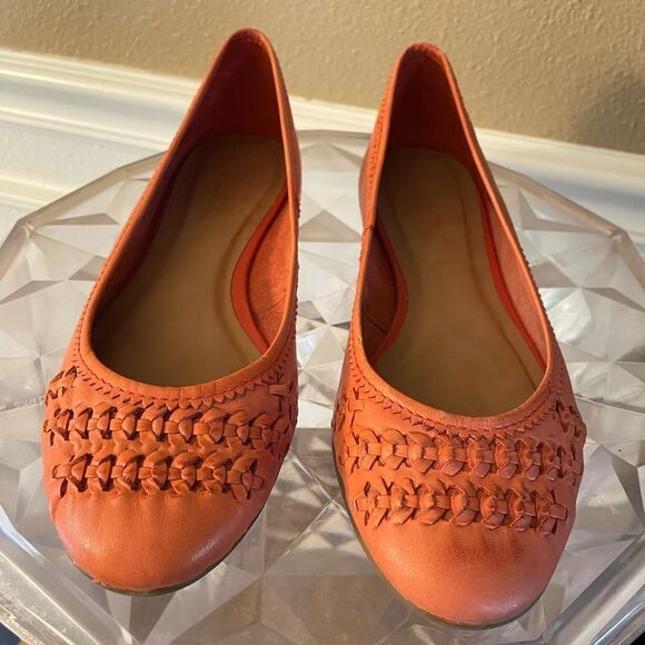 ALDO Leather Orange/Peach Flats size 36 - Picture 1 of 15
